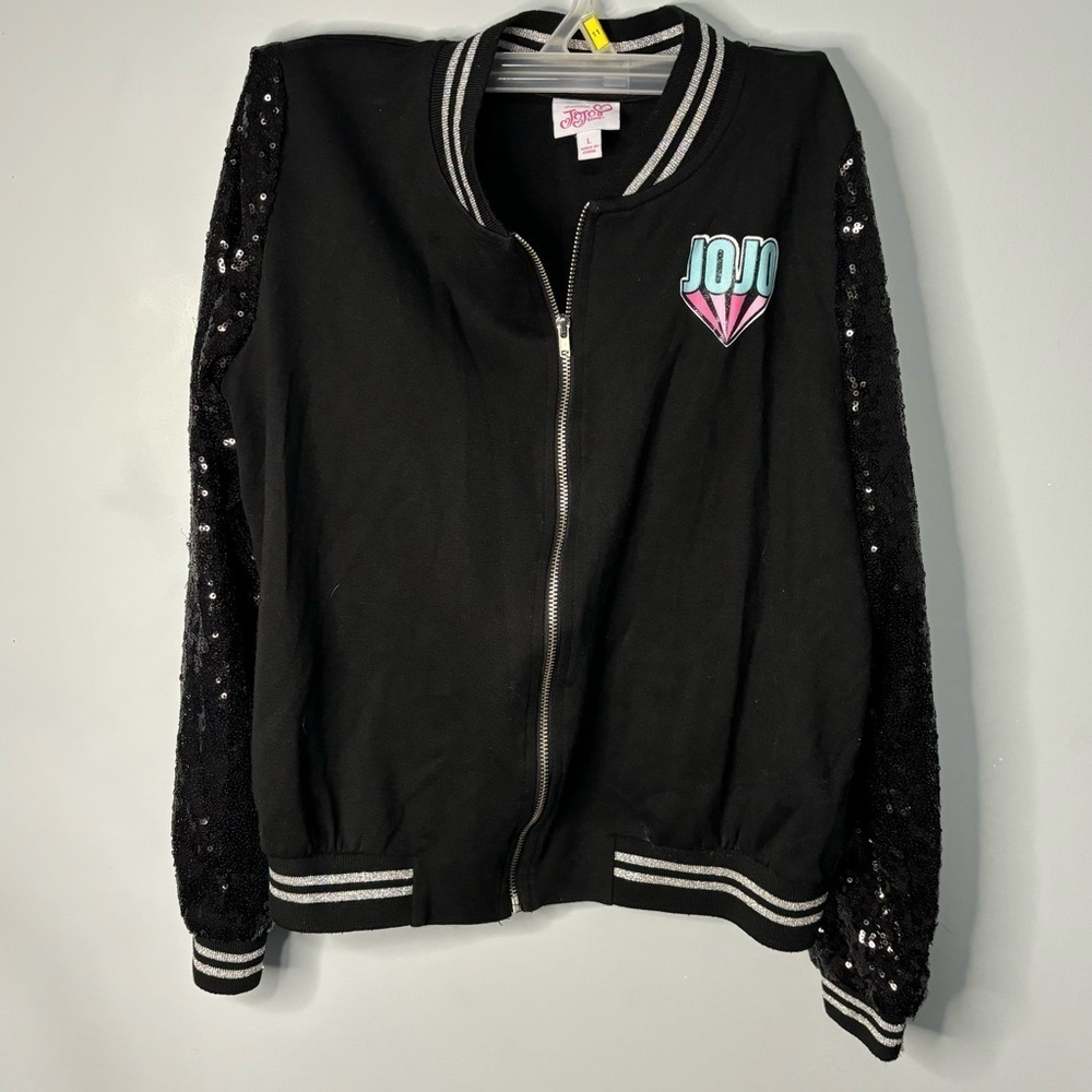 Nickelodeon - Jojo Siwa Sporty Sequin Jacket - Girls L - Black